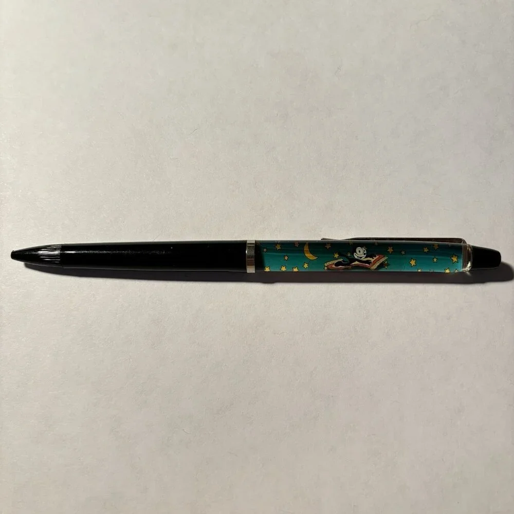 Felix the Cat Flying on Magic Carpet by Stars Floaty Pen Cartoon Promo Vintage